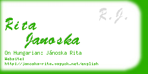 rita janoska business card